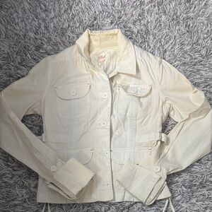 Plugg Women's Cream Utility Jacket